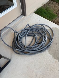 Gray Garden Hose with Brass Fitting