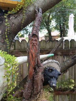 Mago deuz o Jesus curved on resin look like wood 🪵 24 Long 4" w