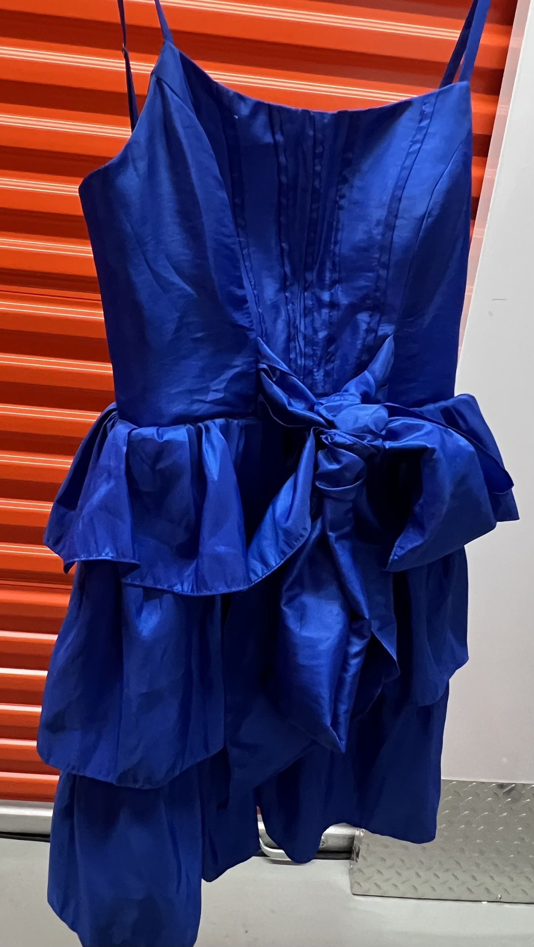 Strapless Blue Dress
