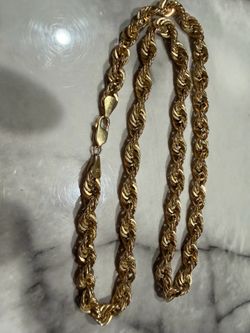 Rope Necklace 22in 14k 23.55 grams
