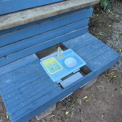Hand Made Mud Kitchen With Pretend Sink Toy