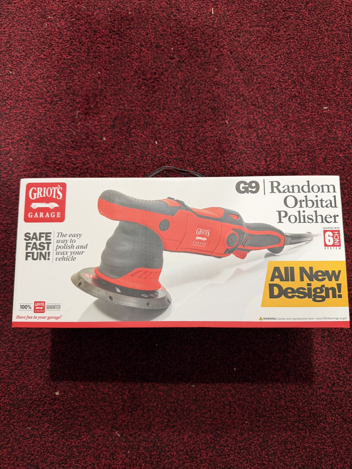 GRIOT’S GARAGE G9 RANDOM ORBITAL POLISHER - 6" and 5" - BRAND NEW