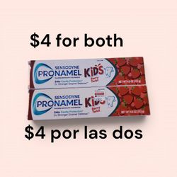 Kid's Sensodyne Pronamel Toothpaste $5 for both.