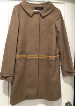 Zara  Brown Winter Coat Sz M - Pre-Owned