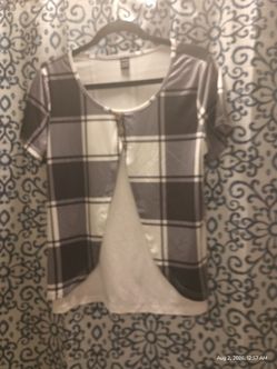 Women's Plaid Short Sleeve Top