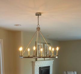 Savoy House Chandelier 33” diameter, Satin Nickel