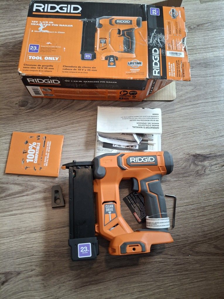 BRAND NEW RIDGID 18V Headless Pin Nailer (Tool Only)
