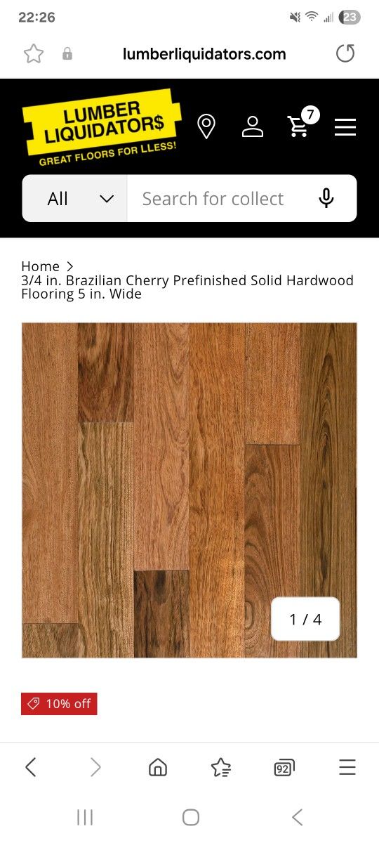 5 Inch Wide Brazilian Hardwood Cherry Flooring