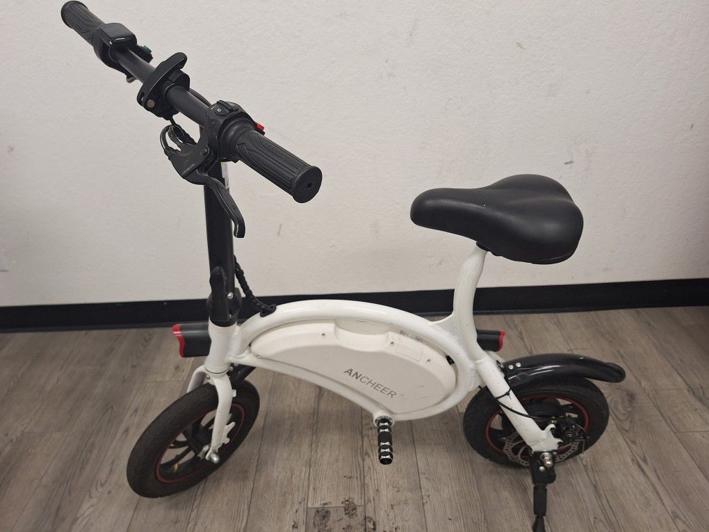 ANCHEER 14" White Folding Electric Bike