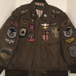 Leather Jacket Distressed Aviator ( Seven Deep Pockets) 