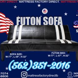 Black Futon Couch Sofa Nuevo Bonito 