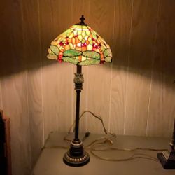 Brass Lamp With Tiffany Shade