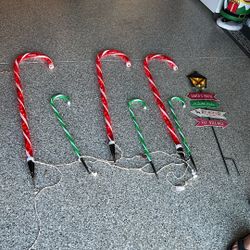 4ft tall candy Canes. Outdoor Christmas Decorations! Must Take all!yes Available!