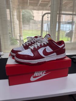 👟 Nike Dunk Low Retro “USC” — Gym Red / White / University Gold