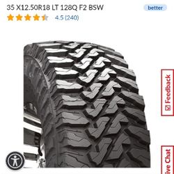 Set of 5 Yokohama Geolandar M/T G003 Tires – 35x12.50R18 LT (Load Range E)