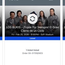 Front Row Center A3 Row 2 Los Bukis