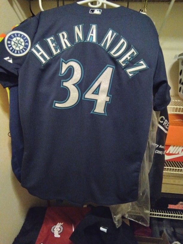 Majestic Authentic Seattle Mariners Felix Hernandez Jersey. Size 48/XL
