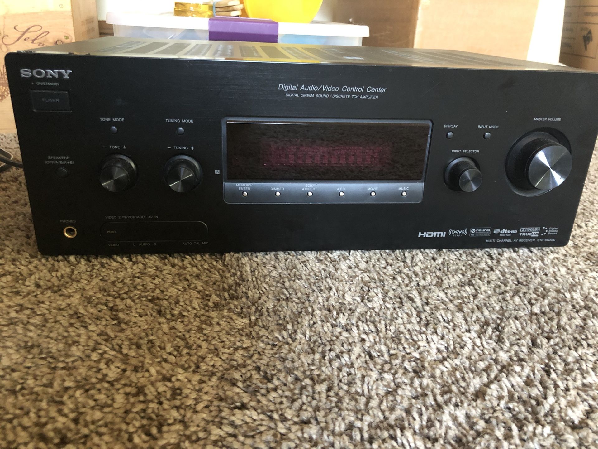 Sony Digital Audio / Video Control Center - Multi Channel AV Receiver STR-DG820