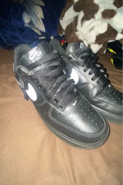 Black and white Air Force 1s