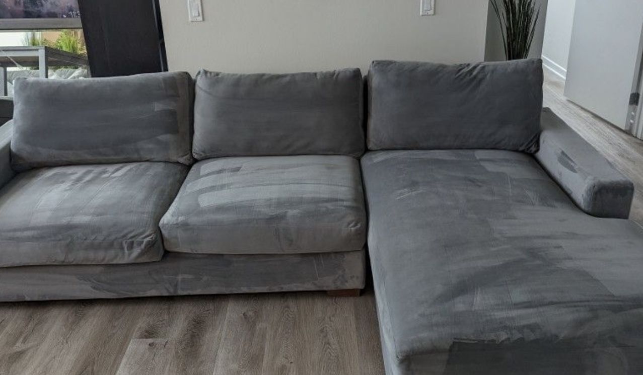 Joybird Anton Gray Couch Sofa 