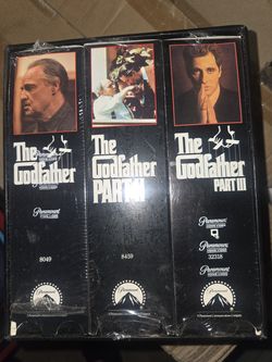 Vintage vhs godfather set of three movies mint condition