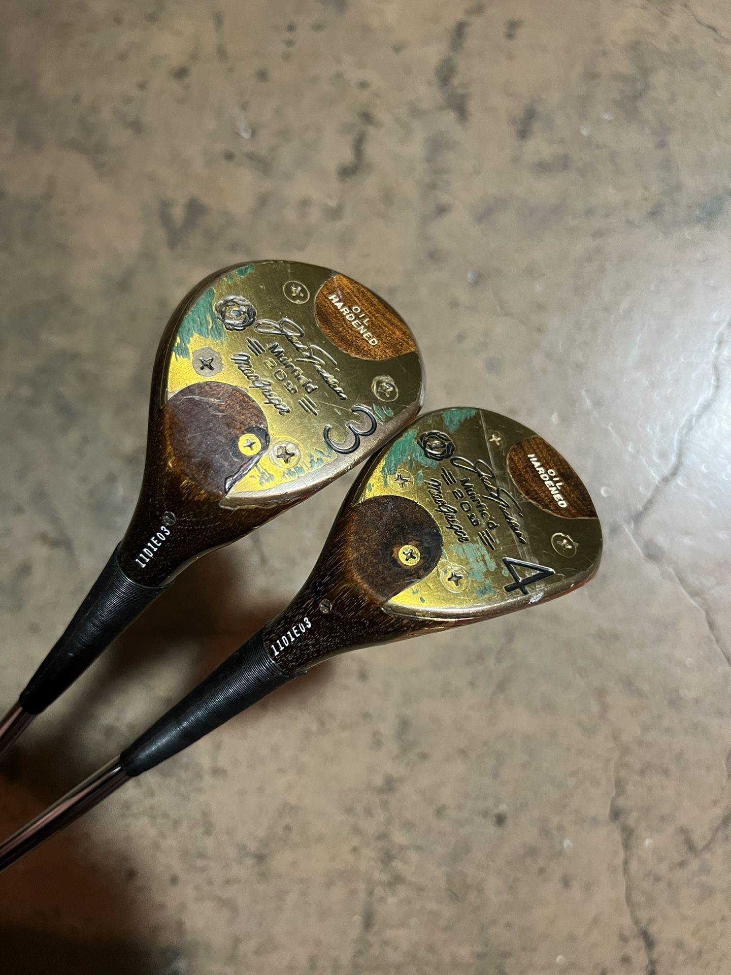 Macgregor Persimmon Jack Nicklaus Muirfield 3Wood & 4Wood - 20th Anniversary Edition, Great Condition Golf clubs