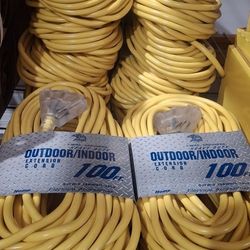 12 Gauge 100ft 3 Port Extension Cords 