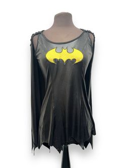 BATMAN DRESS WITH ATTACHED CAPE COSTUME WOMEN'S SIZE Small 