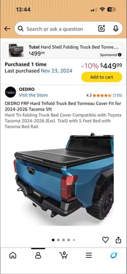 Tacoma cover plate