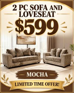 2 Pc Sofa and Loveseat