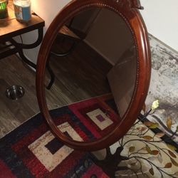 Mahogany Wood Colored Mirror