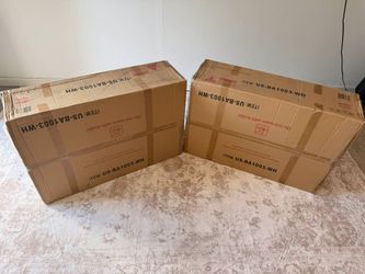 2 Available — New 24" White Bathroom Vanity Cabinets w/ Mirror (No Sink)