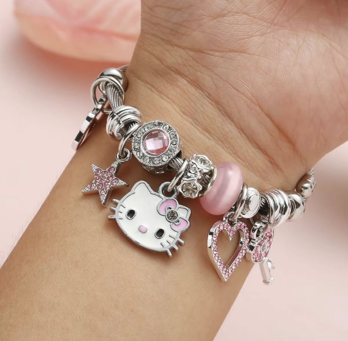 Adjustable Hello Kitty Charm Bracelet 