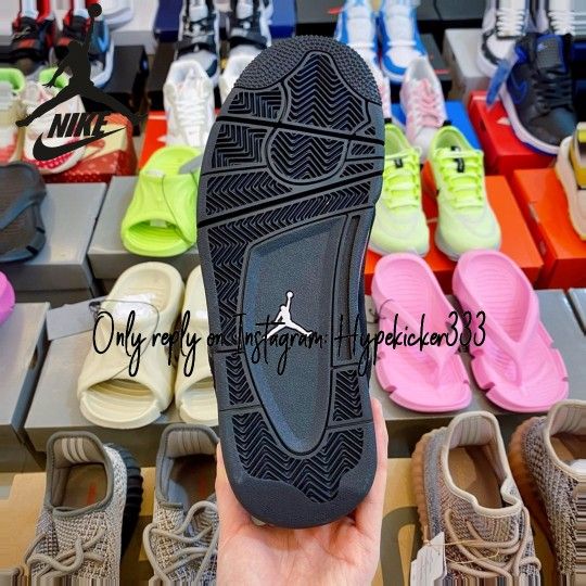 Black Cat Air Jordan 4 100% condition shoes