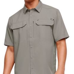 Eddie Bauer Men's Gray Button-Up Shirt