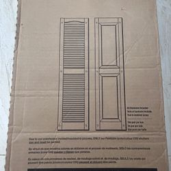 Mid America Open Louver 001 White Vinyl Shutters 14.5 x 36in