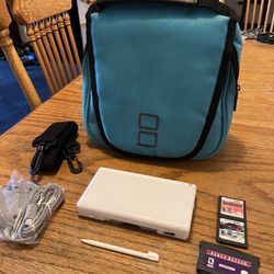 Nintendo DS Lite Game System, 3 Games, Blue Console Case & Charger