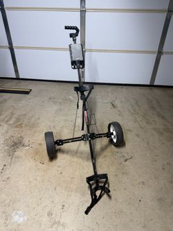 Golf walking push cart qwik trac tartan golf