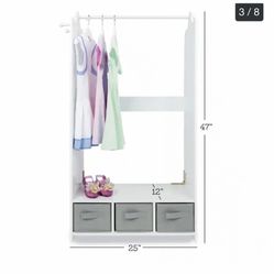 Kids Dresser Closet White 