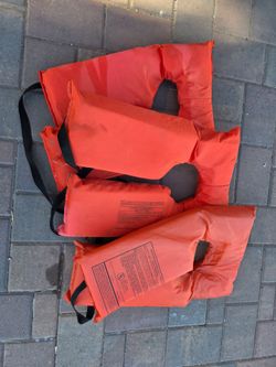 Orange Life Vests
