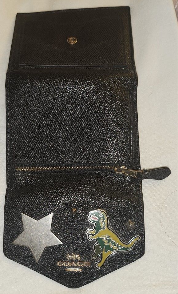 Leather COACH Rexy STUDDED WALLET