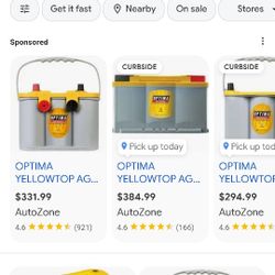 Yellow Top Optima Battery 