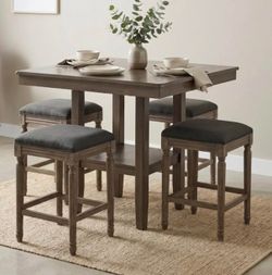 Bar height dining table