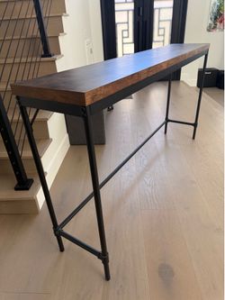 Console table - wood and metal