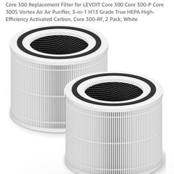 Core 300 Replacement Filter for LEVOIT Core 300 Core 300-P Core 300S Vortex Air Air Purifier, 3-in-1 H13 Grade True HEPA High-Efficiency Activated Car
