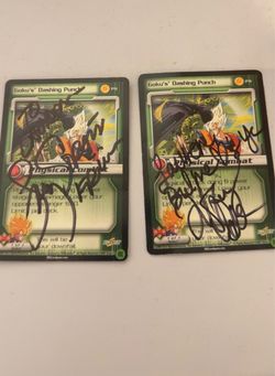 Dragon ball signed cards-Gokus dashing punch