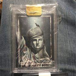 Derek Jeter By Chuck Styles And Statute Of Liberty Companion Card 