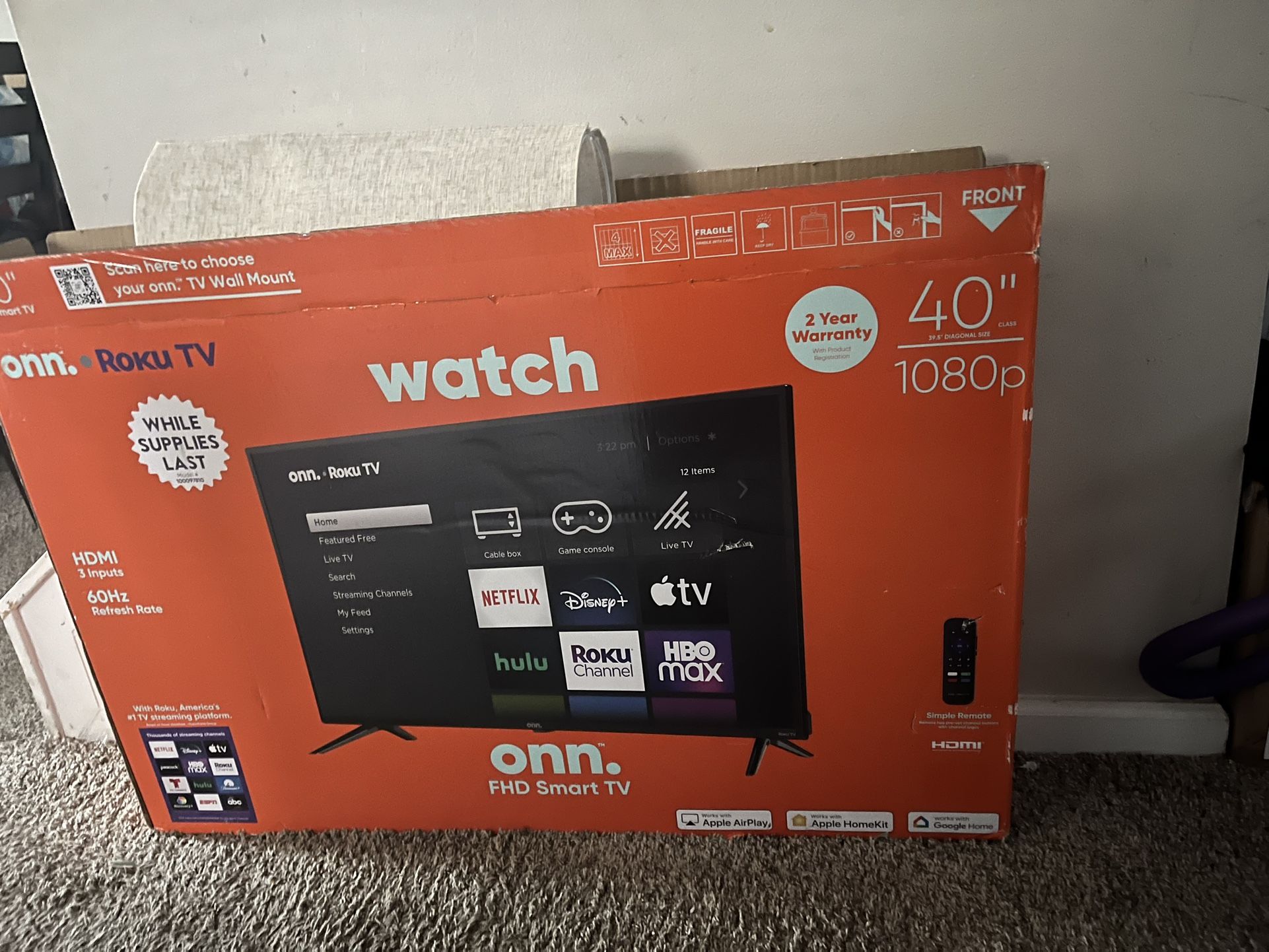 40” Roku Smart Tv