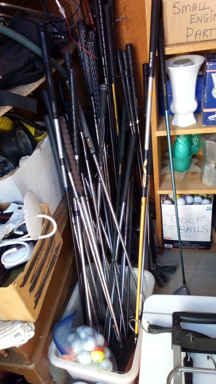 GOLF BALLS AND CLUBS