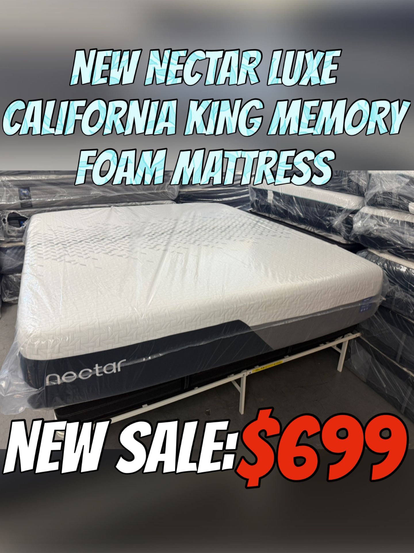 NEW NECTAR LUXE CALIFORNIA KING MEMORY FOAM MATTRESS